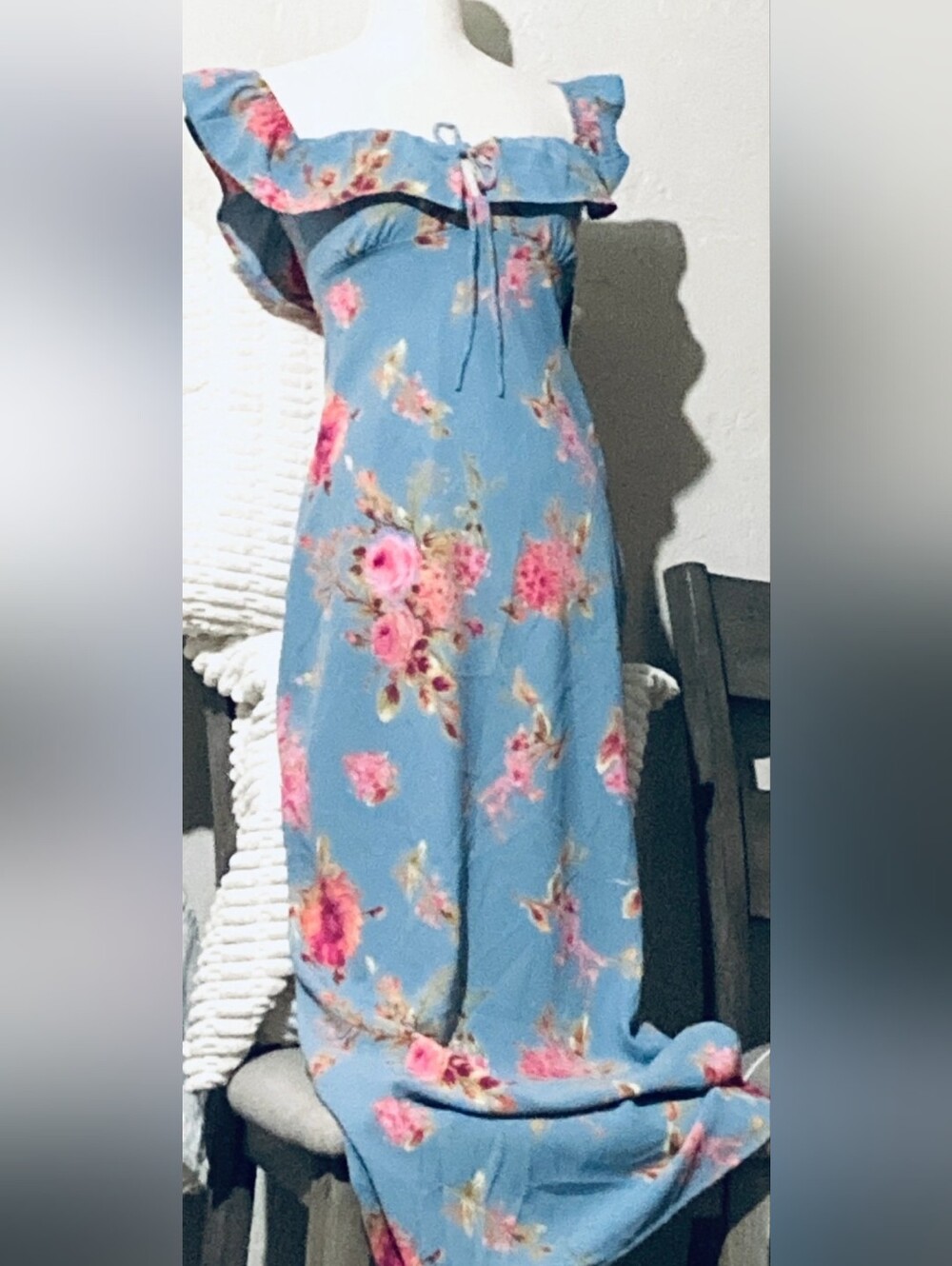 NWOT! Romantic Fall Garden Party Women's Formal Dance Cottagecore Maxi Dress XXS